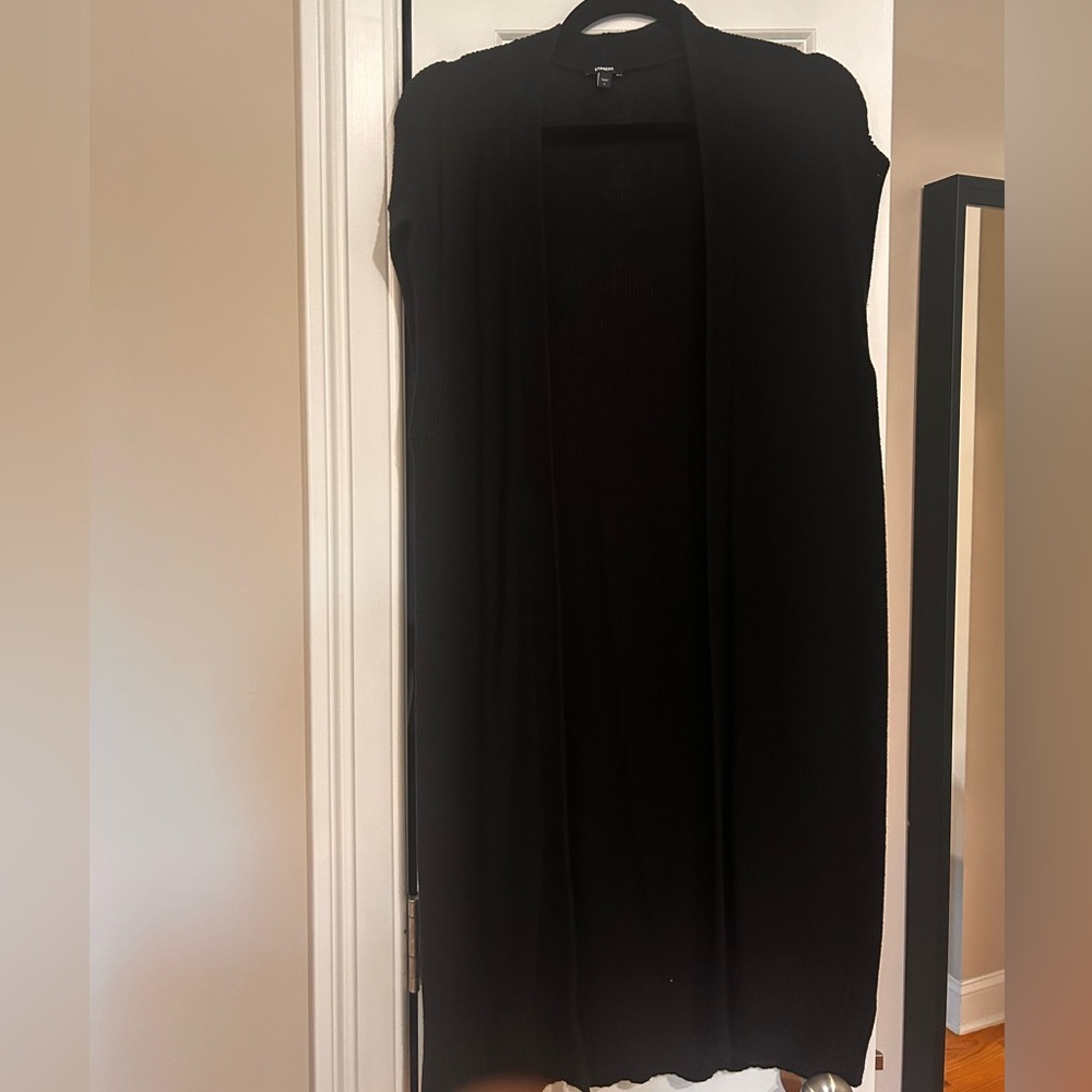 Express Black Cap Sleeve Cardigan